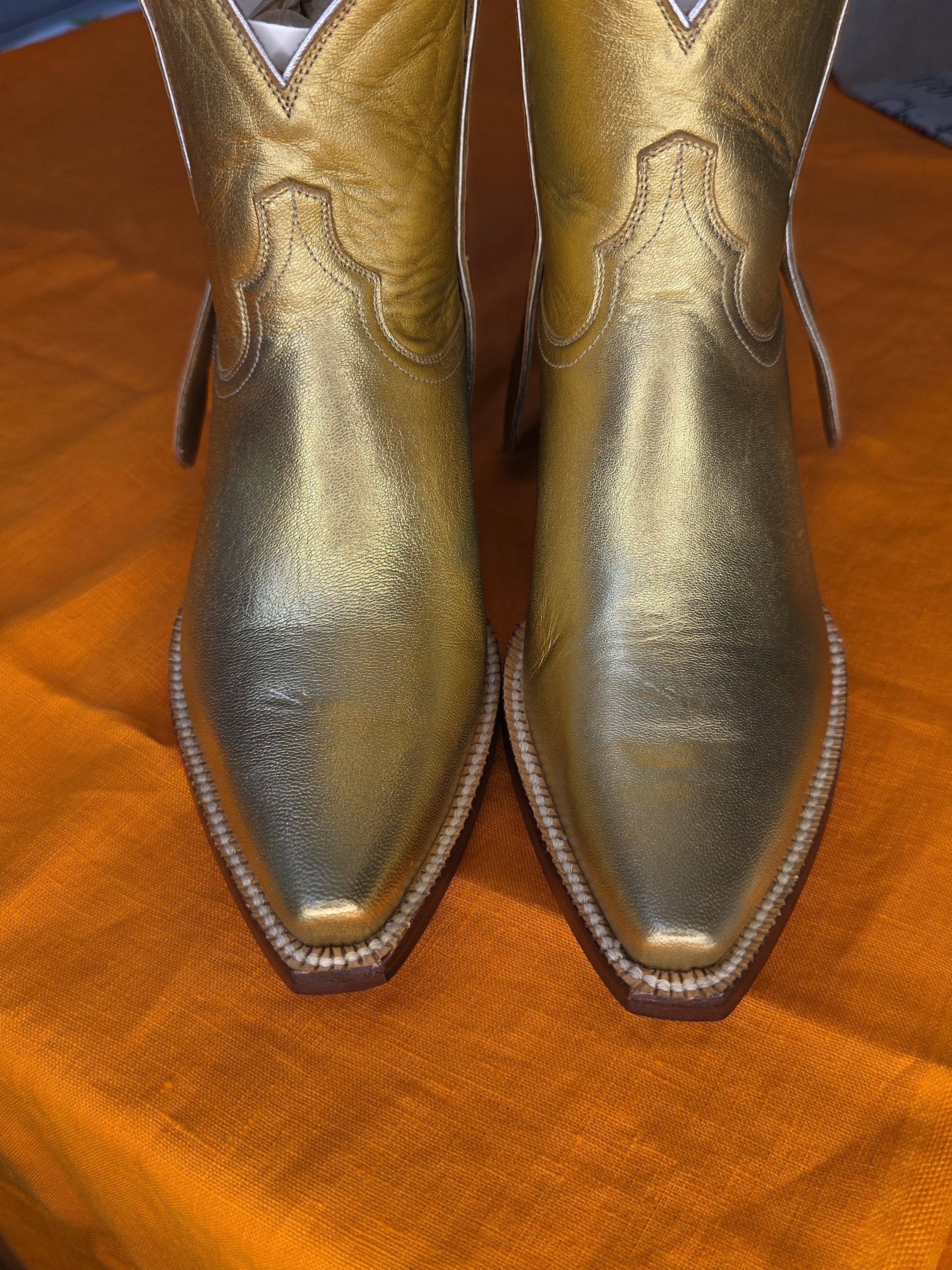 City Metallic Gold Western Cowboy Boots Statement Boots — image 8 of 8